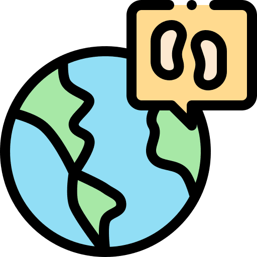 Refugee mobility maps and location escape icon