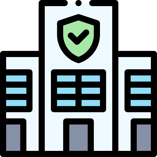 Security jail buildings architecture and city icon