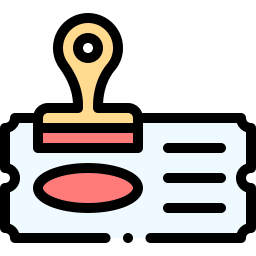 Visa identity passport travel icon