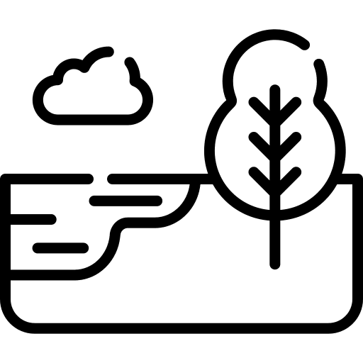 Lake trees nature lake icon