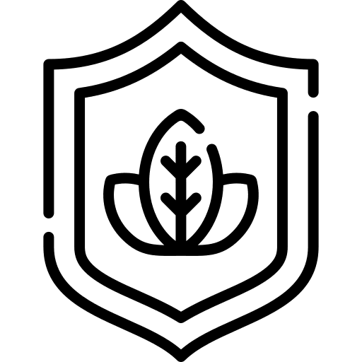 Save nature world shield plant icon