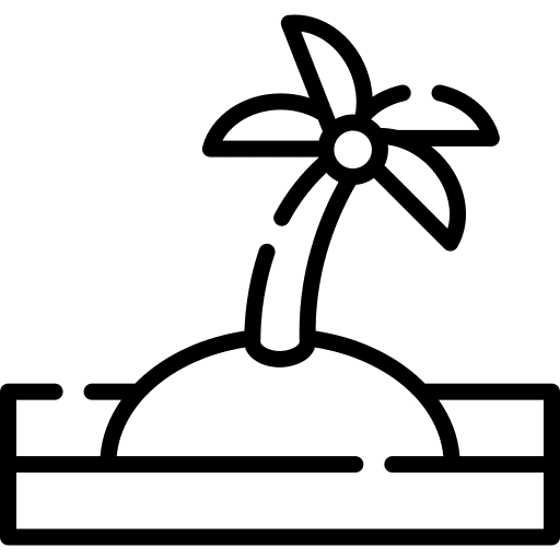 Island holiday summertime island icon