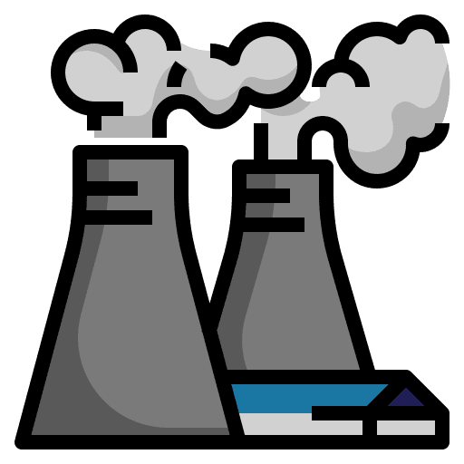 Factory factory industry greenhouse effect icon