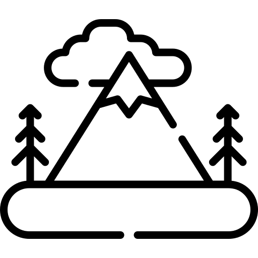 Mountain landscape cloud nature icon