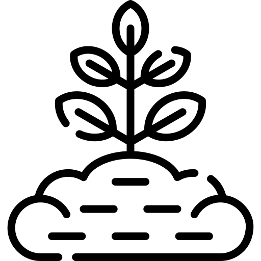 Sprout plant leaf ground icon