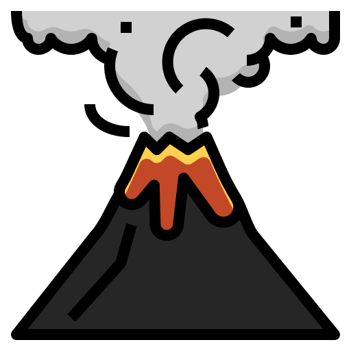 Volcano nature natural disaster ecology and environment icon