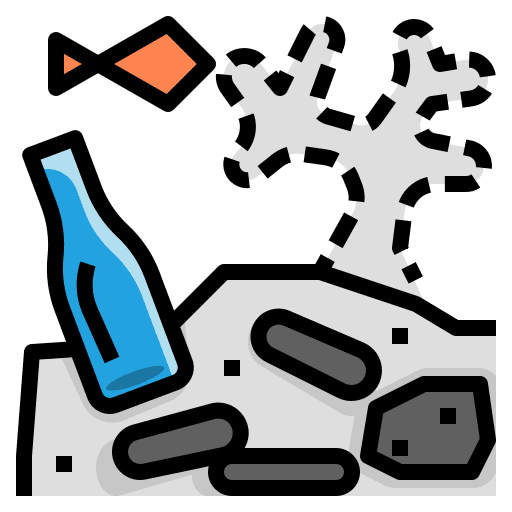 Coral reef coral reef greenhouse effect dump icon