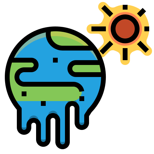 Heatwave nature sun earth icon