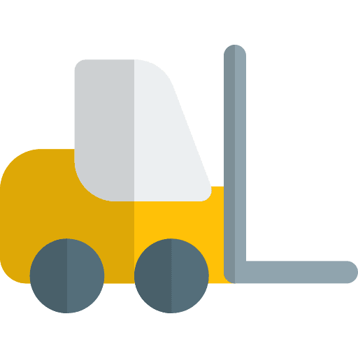 Machine transportation cargo forklift icon