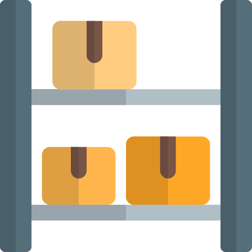 Store store shelf boxes icon