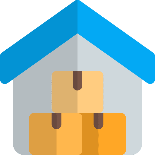 Boxes warehouse storage industry icon