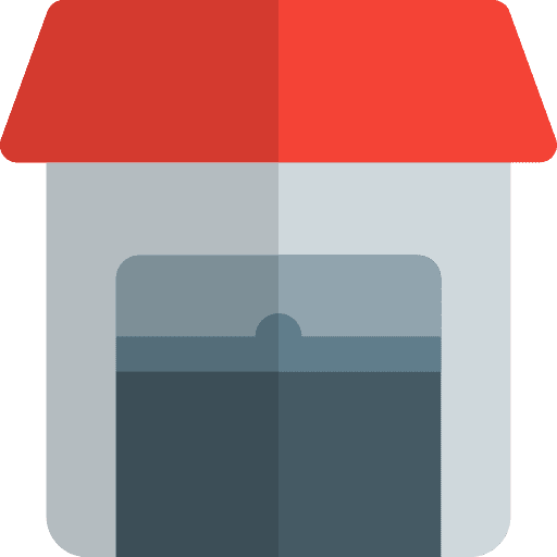 Shutter shipping and delivery shutter warehouse icon