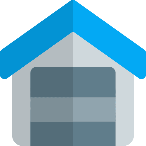 Shutter shipping and delivery warehouse storage icon