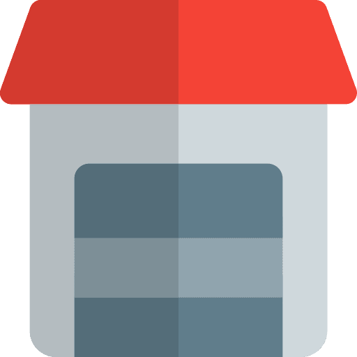Small warehouse warehouses shipping icon