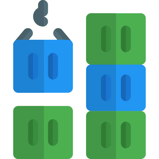 Stack container cargo marketing icon