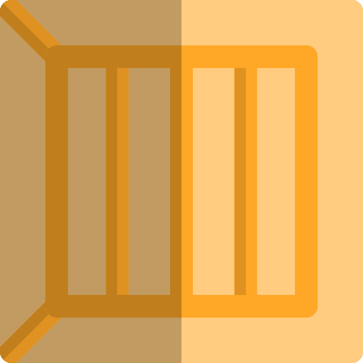 Top view top view wooden box industry icon