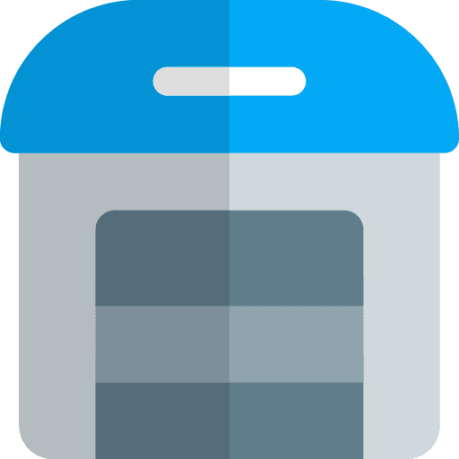 Yard warehouse structure storage icon