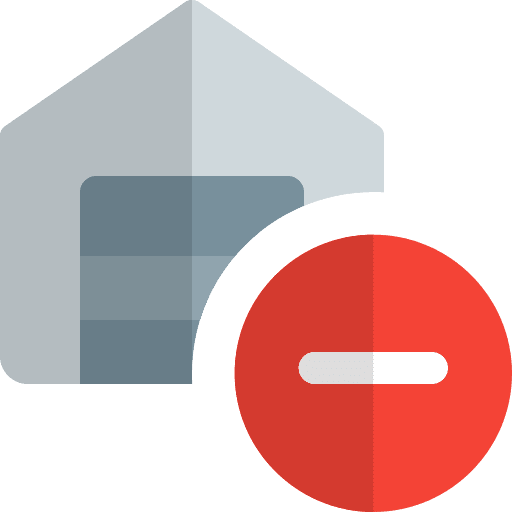 Remove industry storage warehouse icon