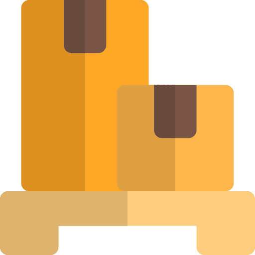 Storage stocks pallet delivery icon