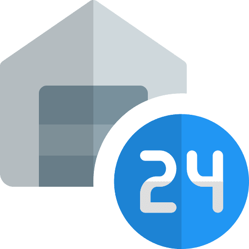 24 hours 24 hours industry shipping icon