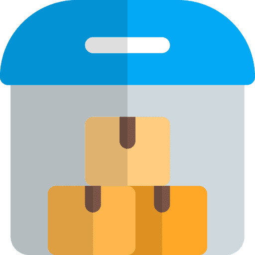 Airport delivery limited stock boxes icon