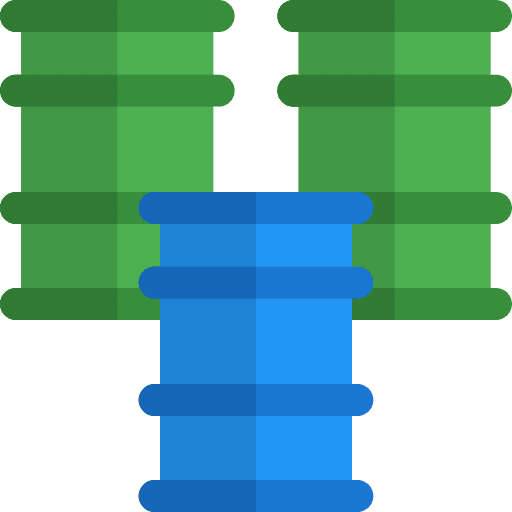 Crude oil barrel tank combustible icon