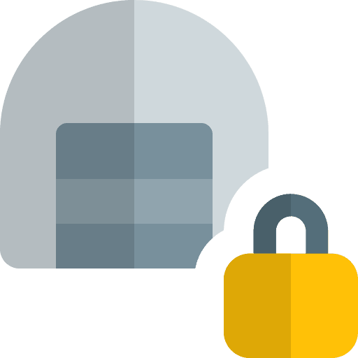 Locked shipping industry storage icon