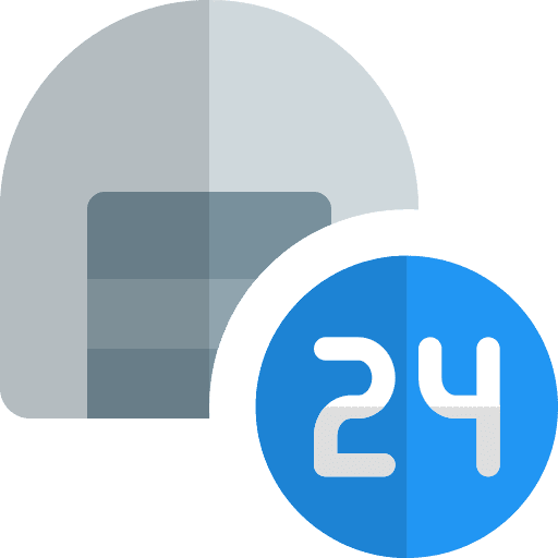 Open 24 hours shipping empire state building storage icon