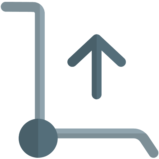 Up arrow boxes cart transport icon