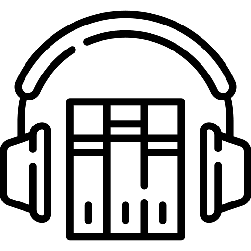 Audio book digital learning school elearning icon