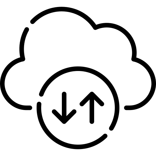 Cloud upload multimedia education icon