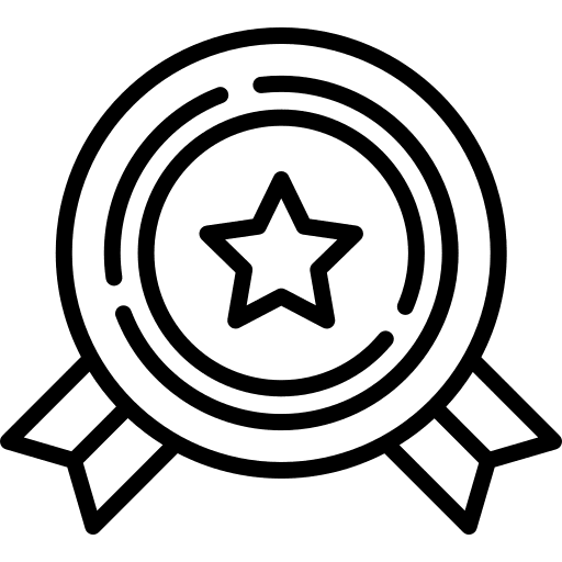 Medal award quality seo and web icon