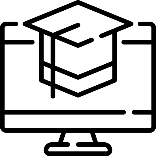 Mortarboard training online shop elearning icon