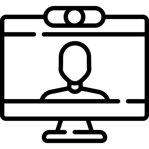 Online learning education monitor online learning icon