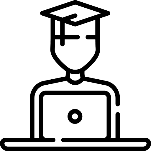 Student computing elearning technology icon