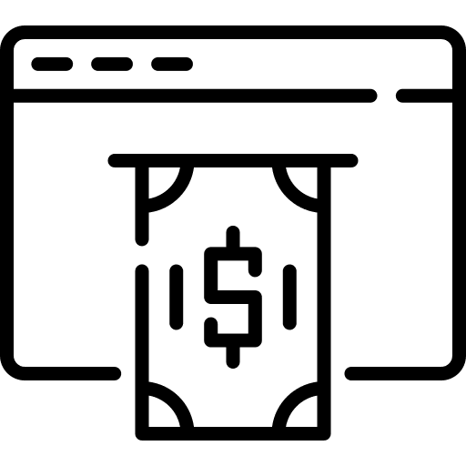 Tuition online training blended learning payment icon