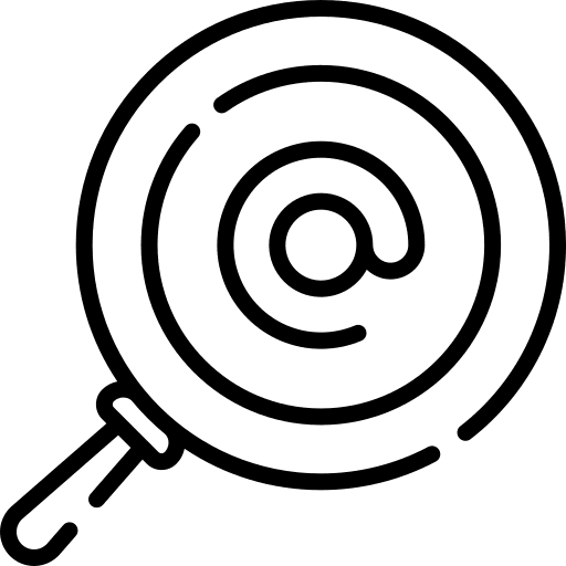 At sign internet search education icon