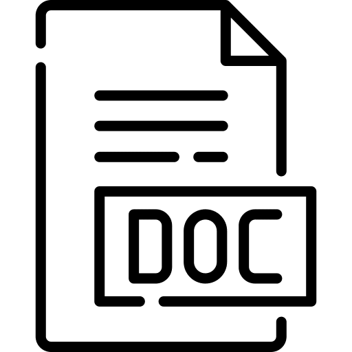 Doc education file format digital icon