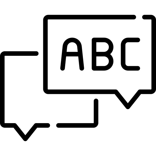 Letters speech interface bubble speech icon