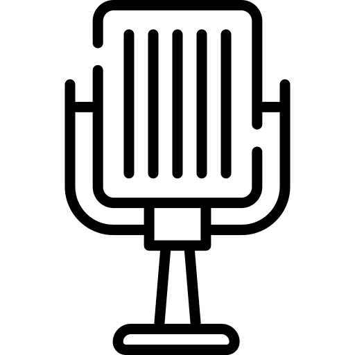 Microphone technology radio vintage icon