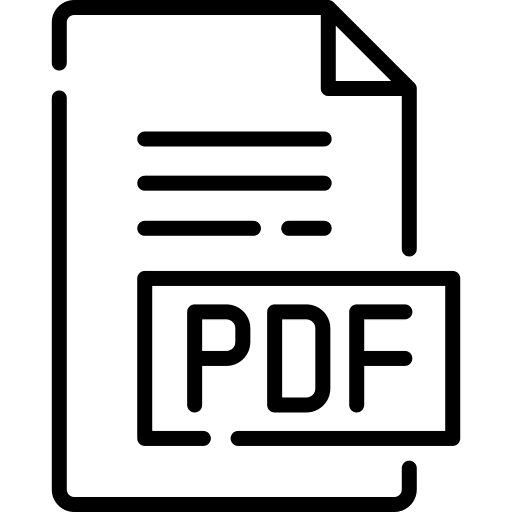 Pdf file format file extension interface icon