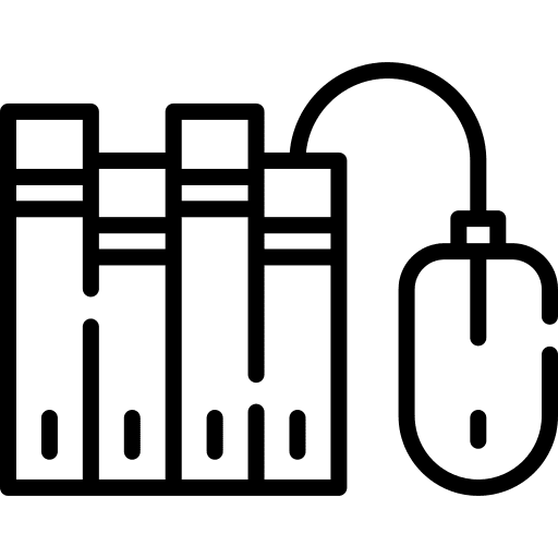 Books mouse online education online learning icon