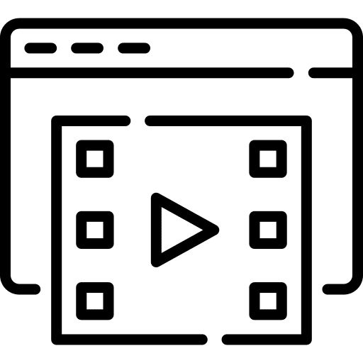 Video clip multimedia player education play button icon