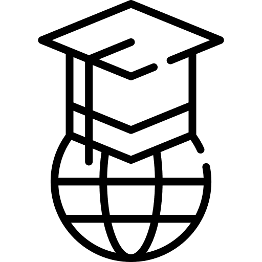 World grid graduate education internet icon