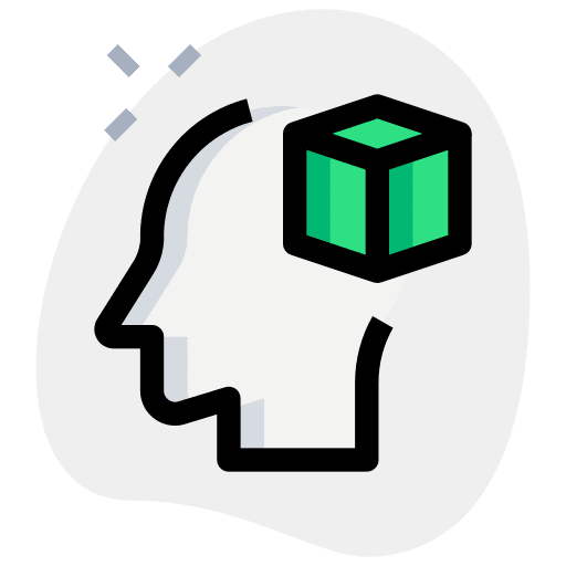 Artificial intelligence shapes and symbols shapes design icon