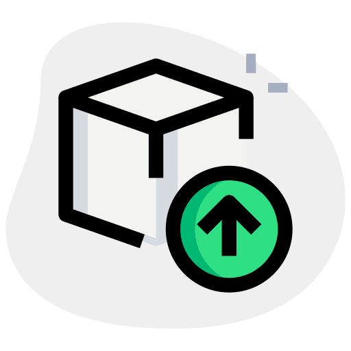 Upload model cube design icon