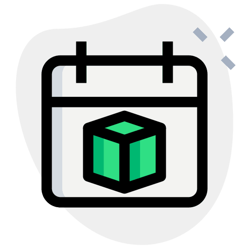 Schedule shapes time and date model icon