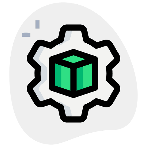 Settings 3d shapes model icon