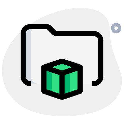 Folder three dimensional design 3d icon