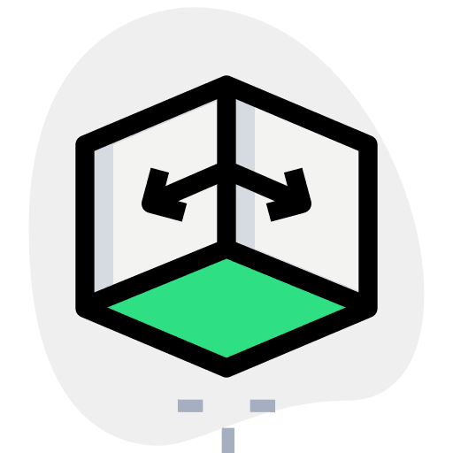 Outside edit shapes and symbols three dimensional icon